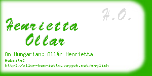 henrietta ollar business card